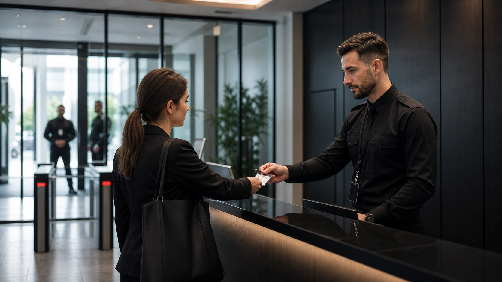 Empfang und Zutrittskontrolle in einem Gebäude