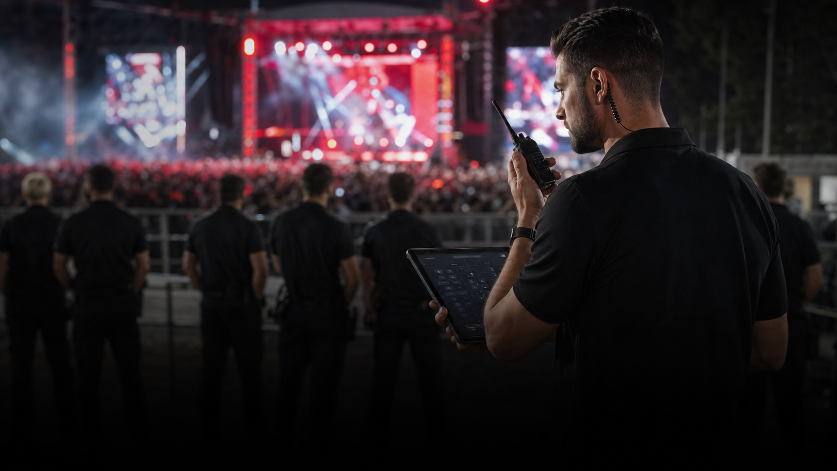 Einsatzleitung bei einem Festival